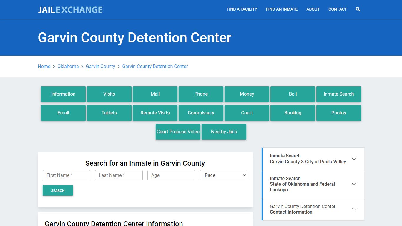 Garvin County Detention Center - Jail Exchange